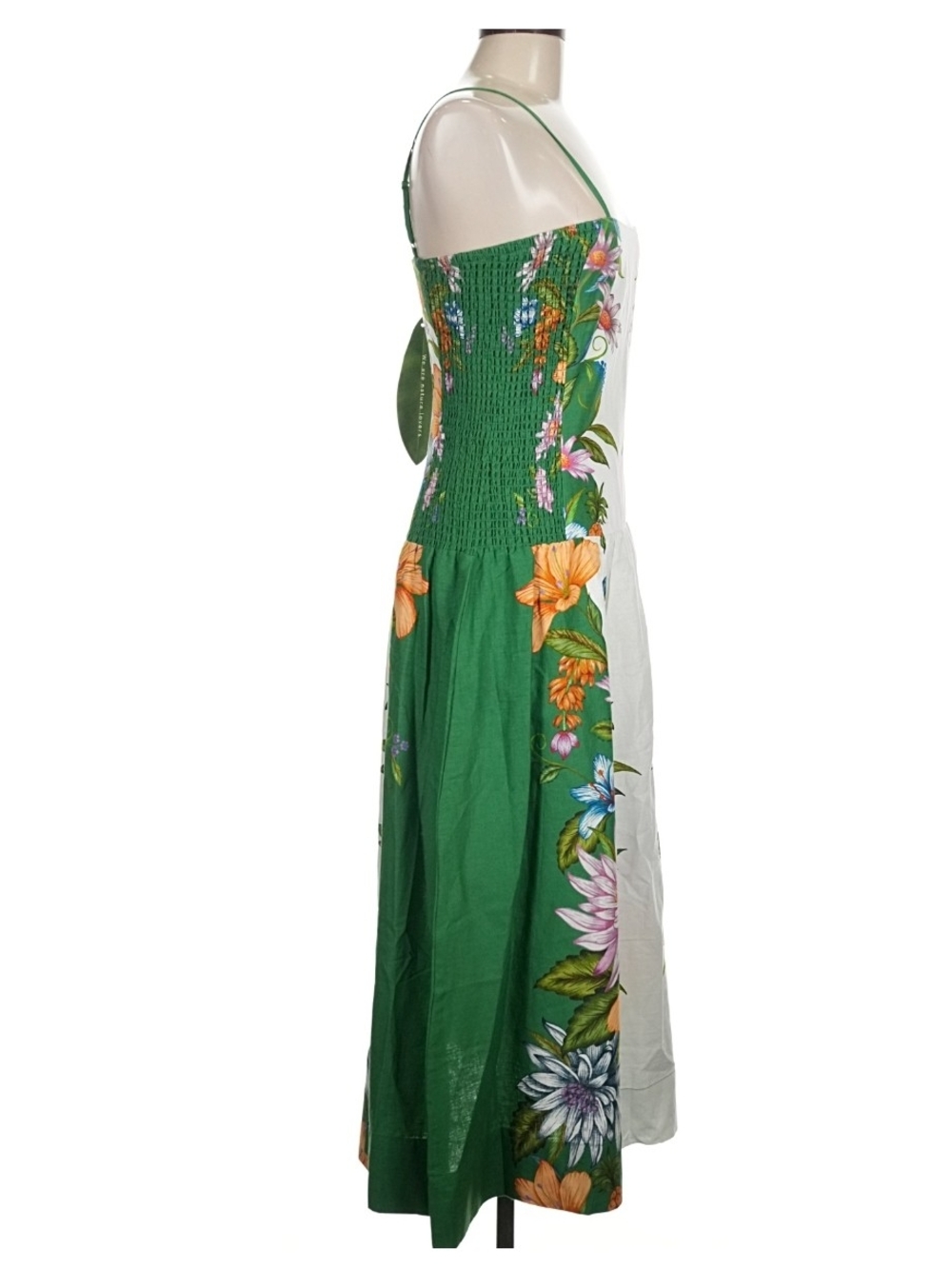FARM Rio Sweet Bloom Dreamscape Linen Blend Midi Sundress. - Picture 3 of 6